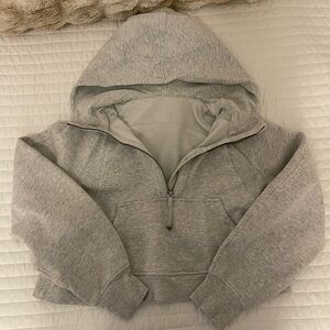 Lululemon Gray Cropped Scuba Hoodie